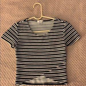 Short sleeve striped shirt